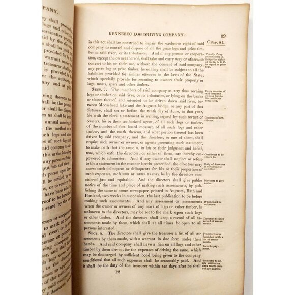 1843 Acts & Resolves State Of Maine 1st Edition 23rd Legislature Public Law F5 - Picture 5 of 5